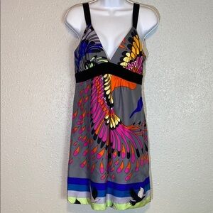 Tibi Black and Gray Mini Y2K Babydoll Dress